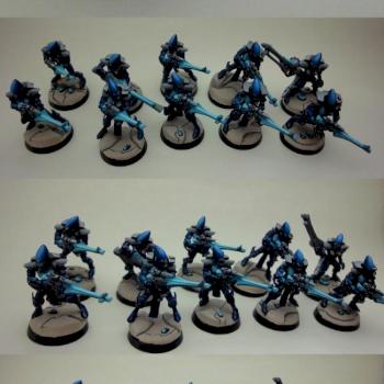 Eldar Guardian squad by Vvion