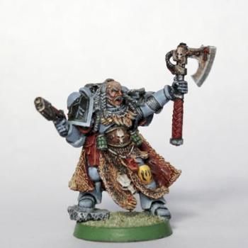 Space Wolves Rune Priest by austinio