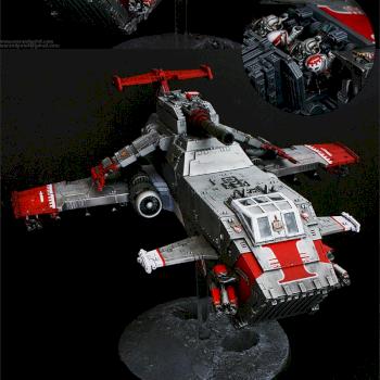 Grey Knights Thunderhawk Gunship, details by War and Paint