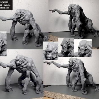 Gorilla concept sketch - plasticine by Scibor