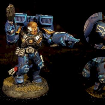 Ultramarine Assault Squad Sgt by P4Painting