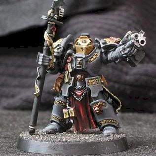 Grey Knight Terminator Brother Captain & retinue by nornicle