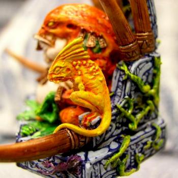 slann mage skink detail by two heads talking