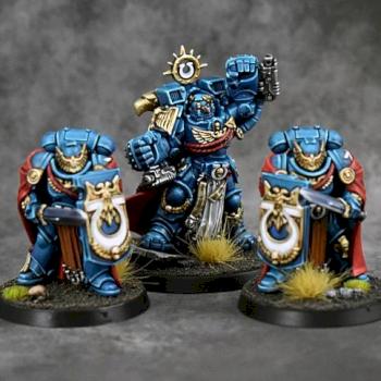 Primaris Calgar and retinue by malinek28