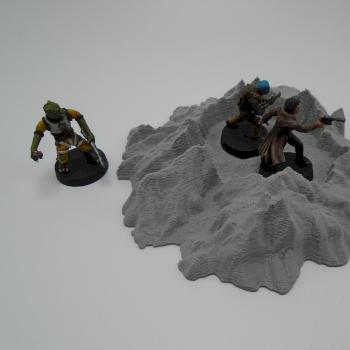 Table Top Terrain 3D Printed Lake Crater for Star Wars Legion, 40k and others by w013ejb
