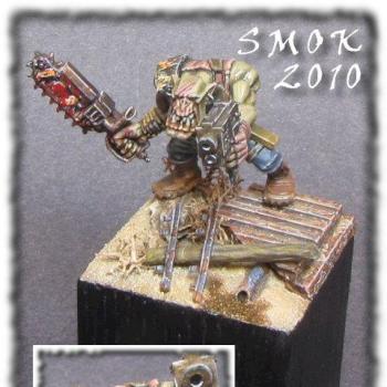 Bad moons ork with choppa & slugga by SMOK by WhiteRavenFactory