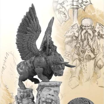 Moskals Chaos Dwarves General on War Bull by Scibor