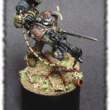 Death Guard Marine with flamer and plague sword by SMOK by WhiteRavenFactory