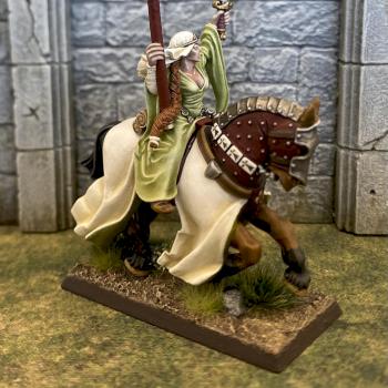 Bretonnia Mounted Grail Damsel by Tortus22