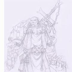 Mark Gibbon's based green of a Dark Templar officer by tabanstudio