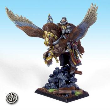 Bretonnian Pegasus Knight with falcon by Kuczek