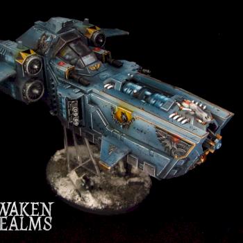 NEW Space Wolves Stormfang gunship by Awaken Realms