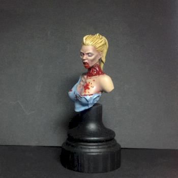 Jessica The Zombie 1/10 Scale Bust (side view) by Rin