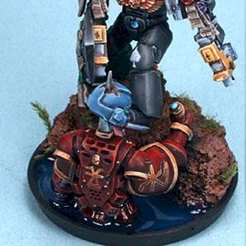 Imperial Fists vs. Champion of Khorne by verzaniproductions