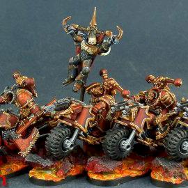 Khorne Bikers and Lord by Hortwerth