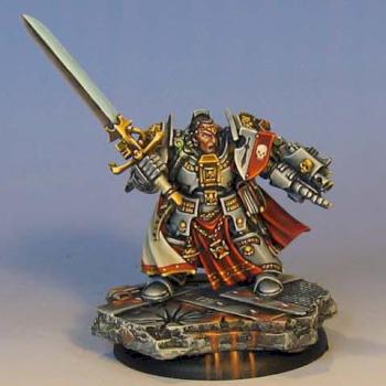 Warhammer 40 Brother Captain Stern on sculpted base by Wappellious
