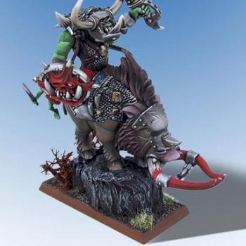 Mounted Orc Warboss with snotling by Wolfbane