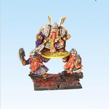 DWARF LORD with SHIELDBEARERS Converted Propainted by Black Gobbo
