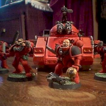 BloodAngels Honor Guard and Baal Predator by blackbob