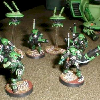 Tau XV15 Stealth Battlesuit Team by Blackbob