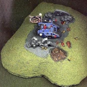 Epic Ultramarine Land Raider Display by hiveworld