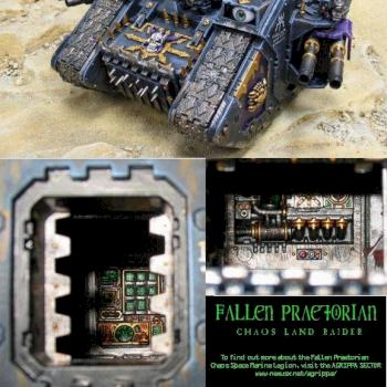 Chaos Land Raider with Forgeworld bits by draconadonid