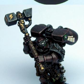 Assault Marine with thunder hammer by Brother Captain