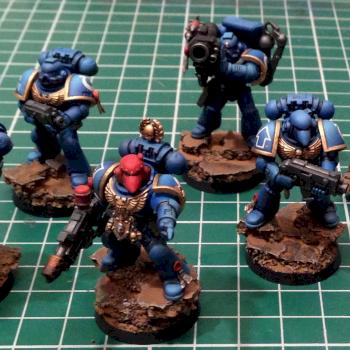 Ultramarine 10-man Tactical Squad (2) by HeavyTankBuilder