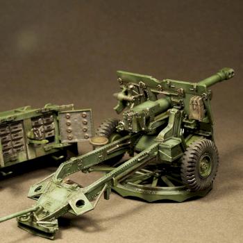 1/35 Tamiya Built British 25 Pdr. Field Gun w/Limber by Finecraftpoland