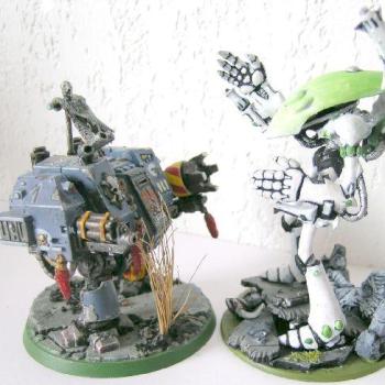 SEIGNEUR FANTOME VS DREADNOUGHT SPACE WOLF by nergalis