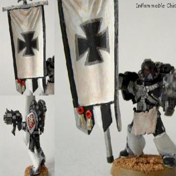 Space Marines-Standard Bearer by Inflammable Chicken