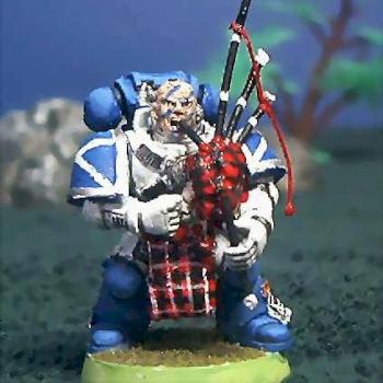 Space Marine Bagpiper by lachlin