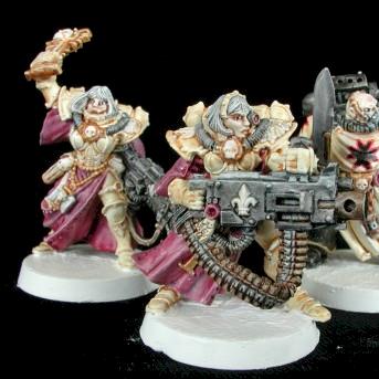 Sisters of Battle w/ visiting Emperor's Champion by sivousplay