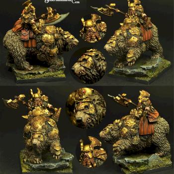 Dwarf King on War Bear by Scibor