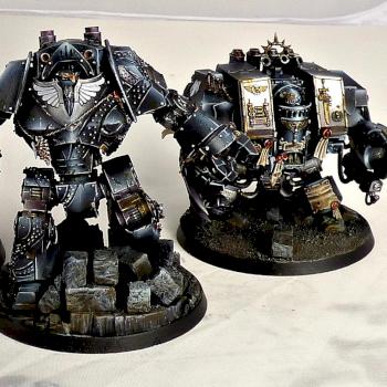 Space Marines Raven Guard Dreadnoughts by Awaken Realms