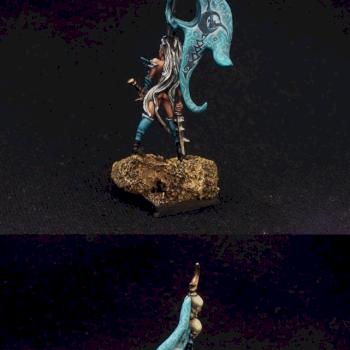 Dark Elf Witch Standard Bearer by DrumAndBass