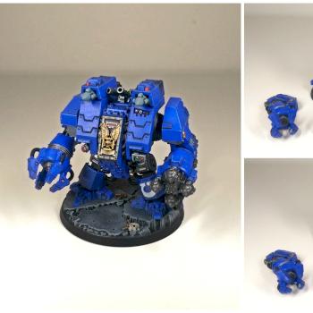Space Marine Ultramarine Dreadnought Ironclad by thearmourypainter