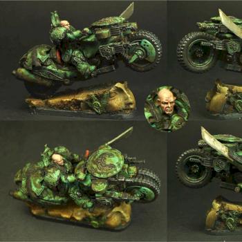 Sci Fi Egyptian Warrior on bike by Scibor