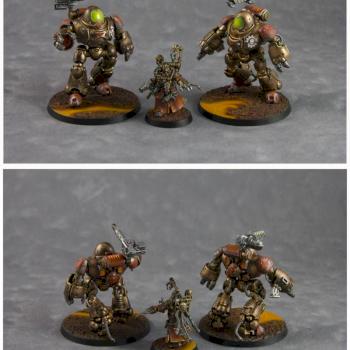 Adeptus Mechanicus Kastelan Robots by minichameleon