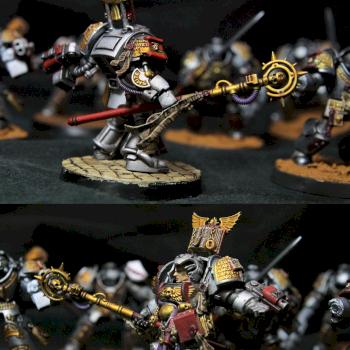 Grey Knights Librarian in Terminator Armour by valbasaur
