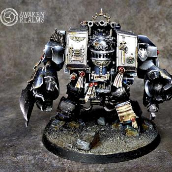 Space Marines Raven Guard Venerable Dreadnought by Awaken Realms