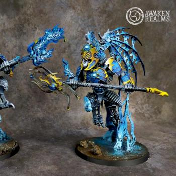 Tzeentch Daemon Princes - converted Morghasts Archai by Awaken Realms