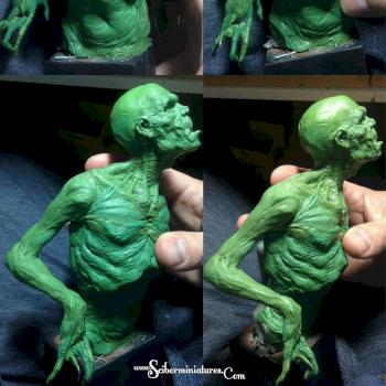 Zombie bust  work in progress by Scibor