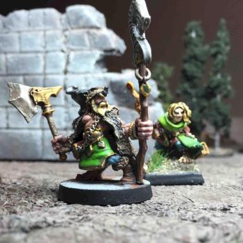 Ragnar the Runecaster, dwarf Wizard with Apprentice by shawnjdoyle