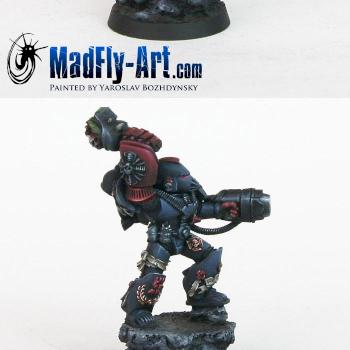 Crimson Fists Captain by MadFlyArtStudio