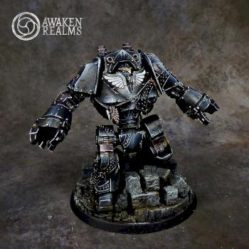 Space Marines Raven Guard Contemptor Dreadnought by Awaken Realms