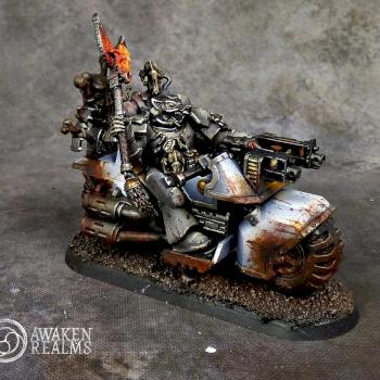 Space Wolves Wolf priest on bike by Awaken Realms