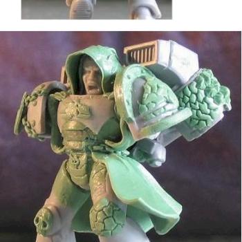 Salamander WIP Chaplain by Artimis Vergadin