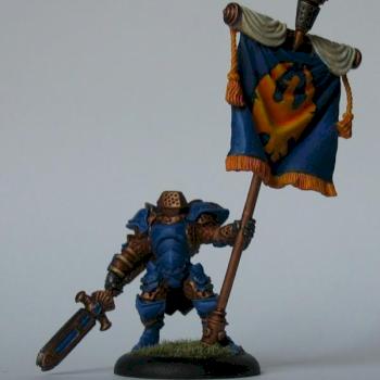 Cygnar Stormblade Standard Bearer by Stront