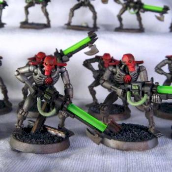 Necron Warrior Squad Closeup by NinjaSqurl